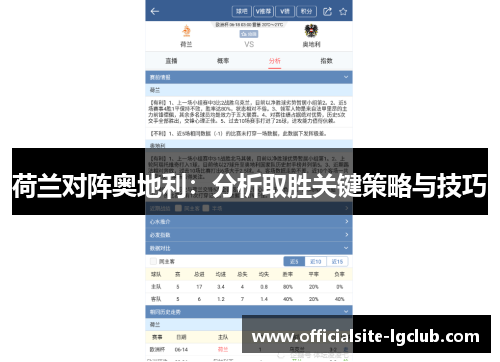 荷兰对阵奥地利：分析取胜关键策略与技巧